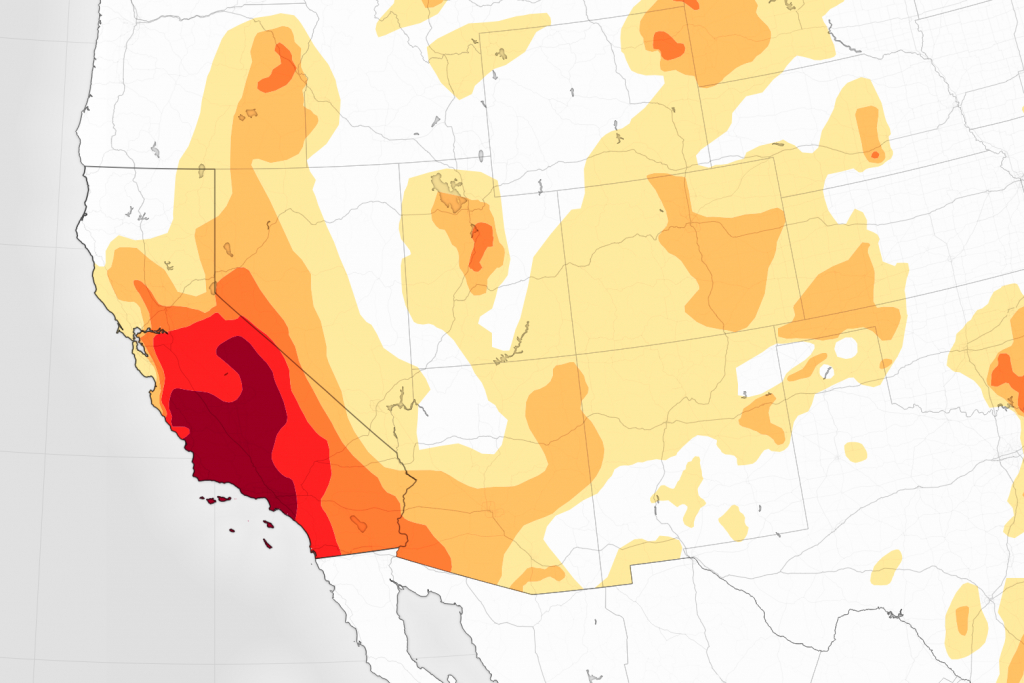 Drought Continues To Grip Southern California - California Drought Map