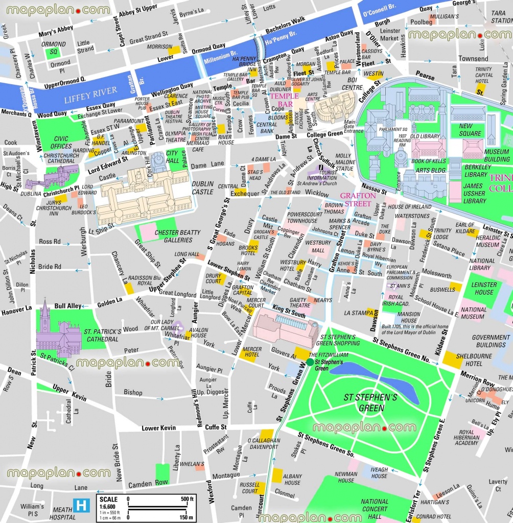 Dublin City Map Printable Free Printable Maps