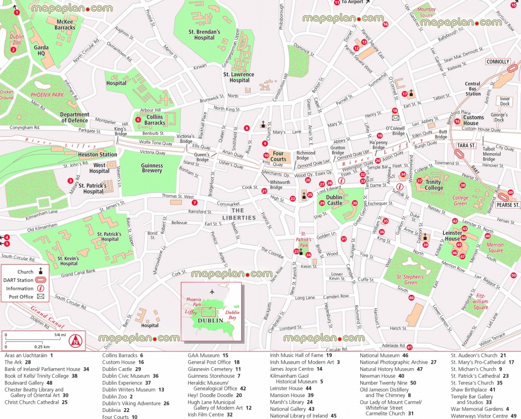Dublin Maps - Top Tourist Attractions - Free, Printable City Street - Dublin Tourist Map Printable