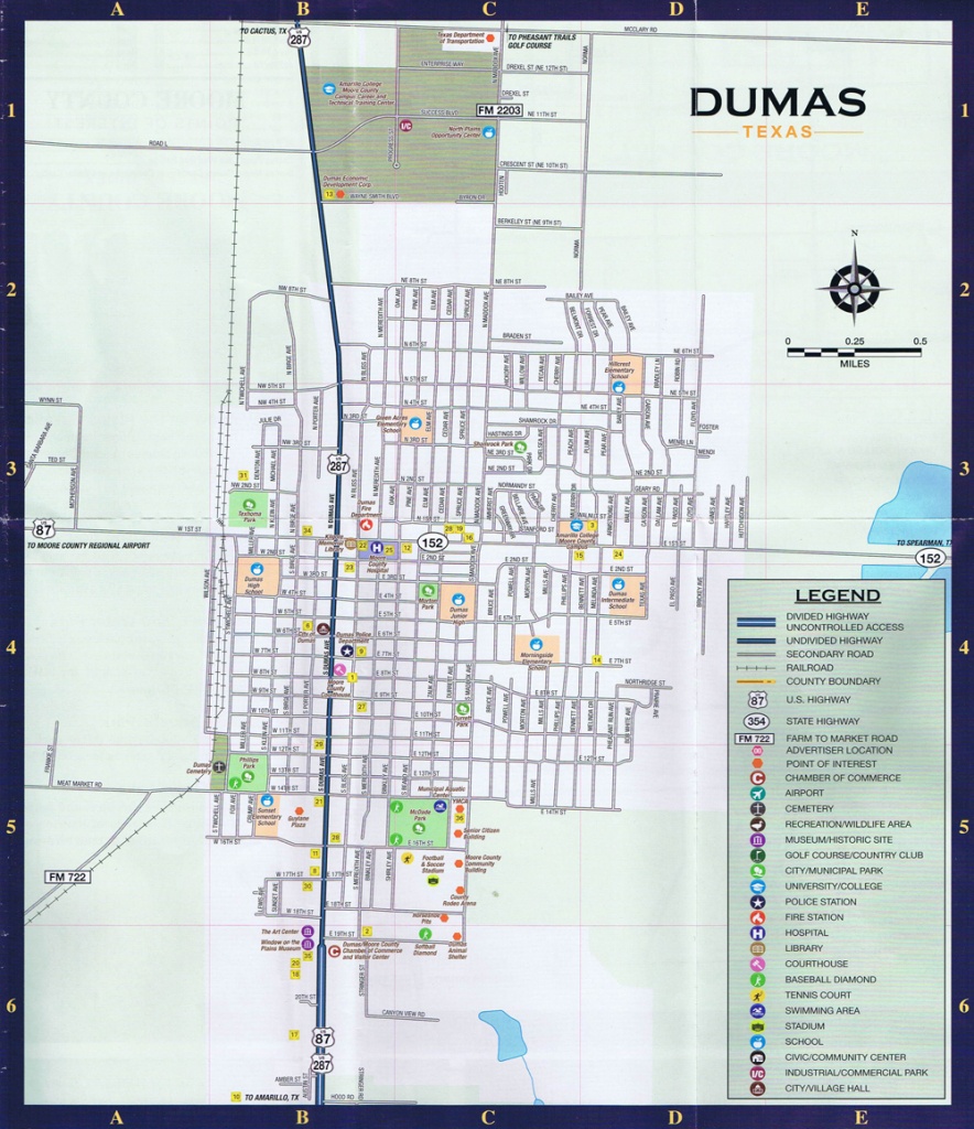 Dumas Local Street Map - Dumas Texas Map