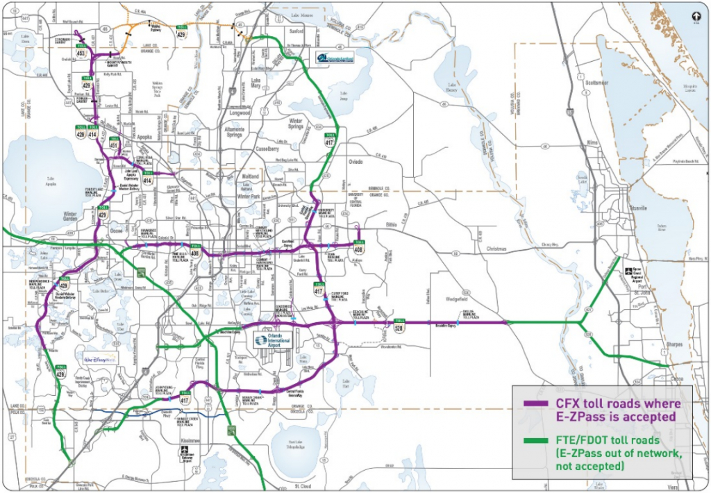 E-Zpass Now Accepted On Some Central Florida Toll Roads - Central Florida Attractions Map