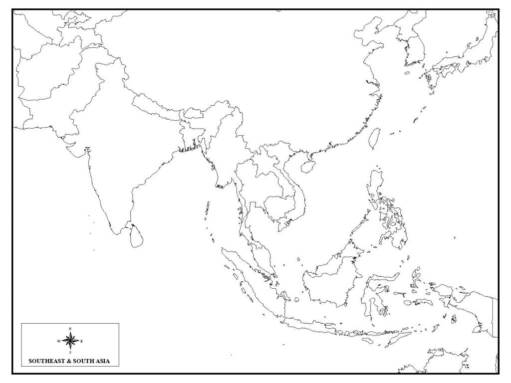 East Asia Map Quiz Of Zunes With Southeast Blank Furlongs Me Inside - Printable Blank Map Of Southeast Asia