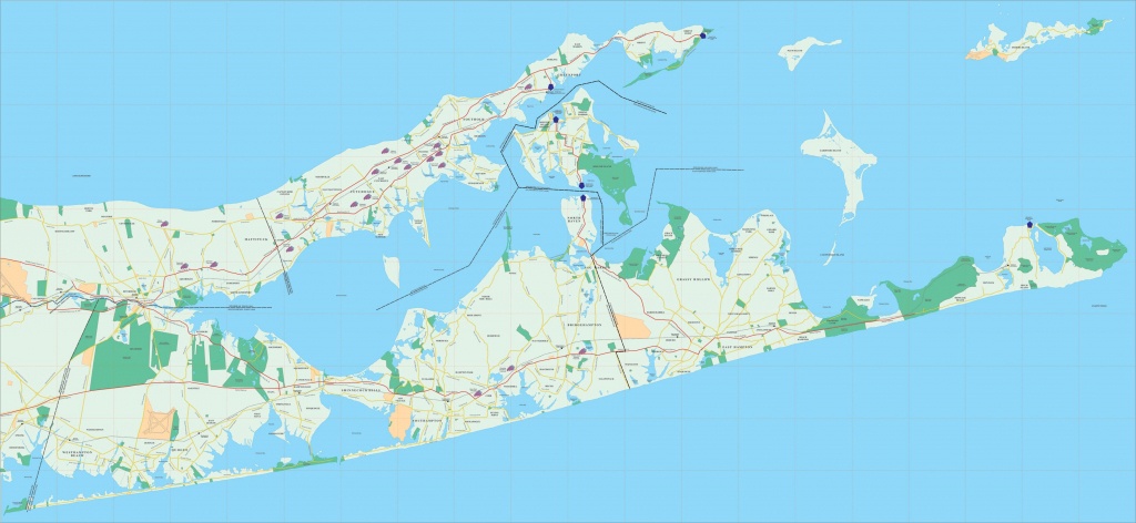 East End Long Island Map - Map Of Eastern Long Island (New York - Usa) - Printable Map Of Long Island
