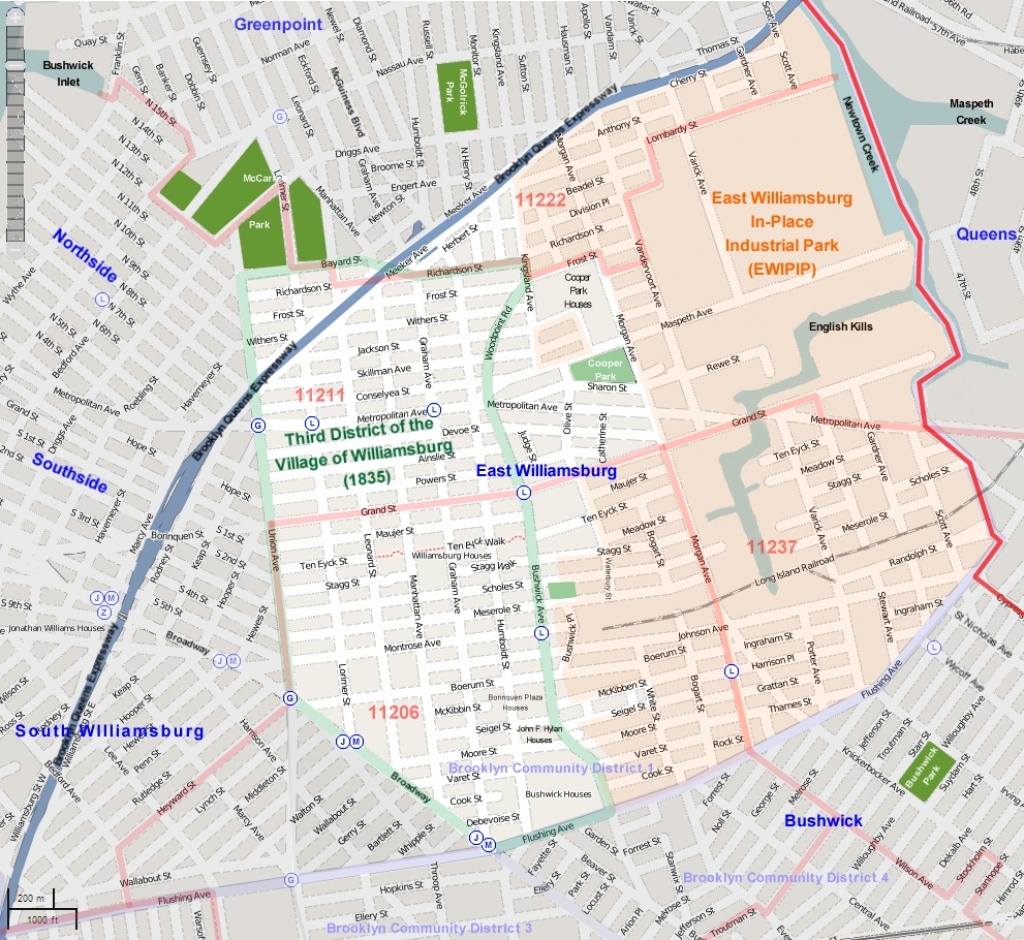 East Williamsburg, Brooklyn - Wikipedia - Brooklyn Street Map Printable