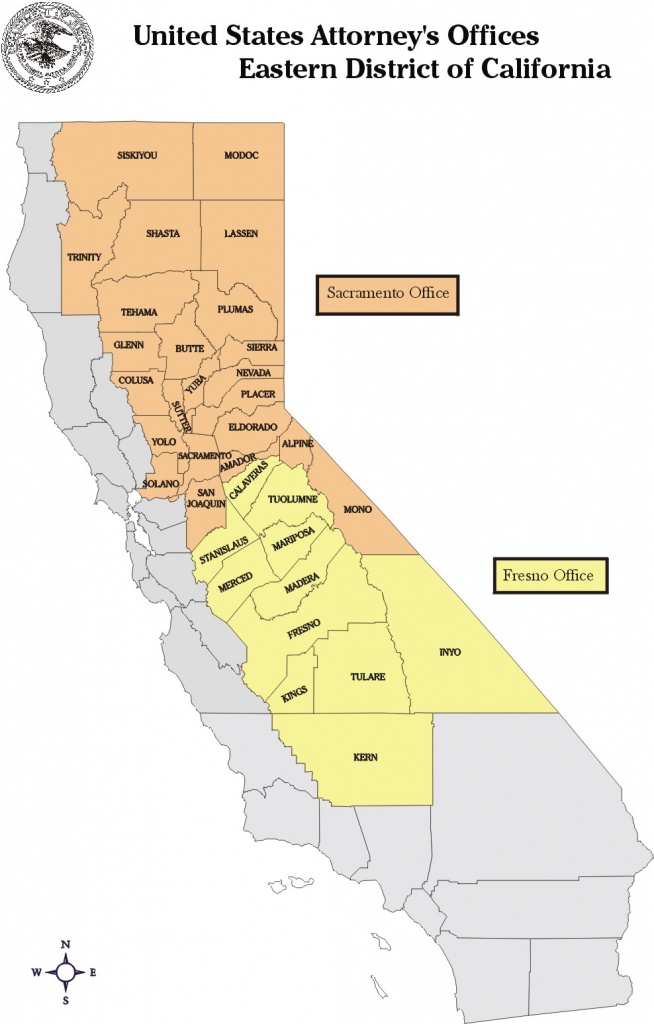 Eastern District Of California | Department Of Justice - California Prisons Map