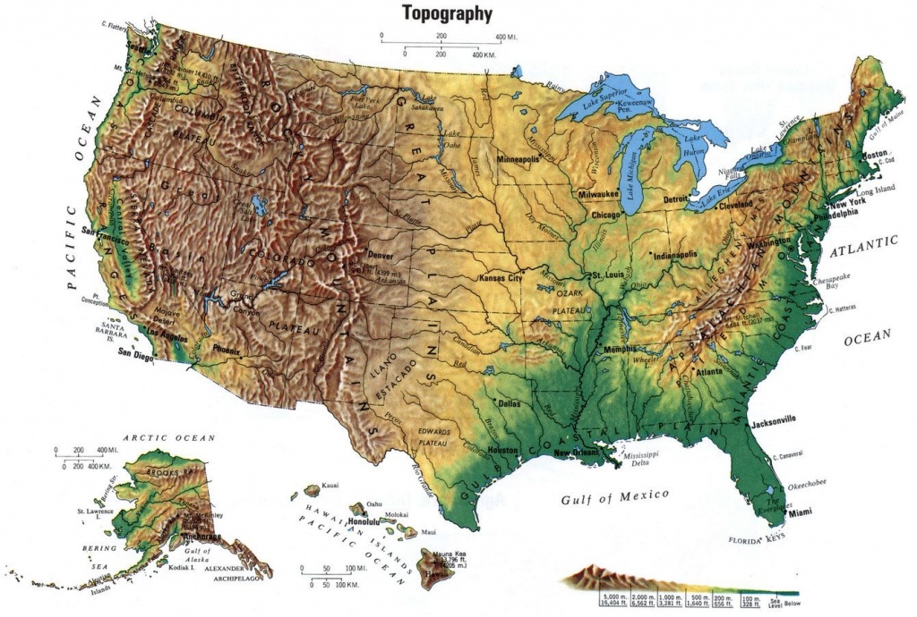 Eastern Us Elevation Map Globe Topographic Map East Coast Usa 16 For - Printable Topographic Map Of The United States