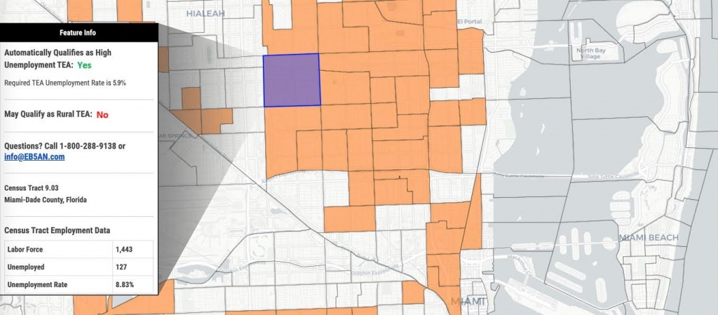 Eb-5 Tea Map - Florida Census Tract Map