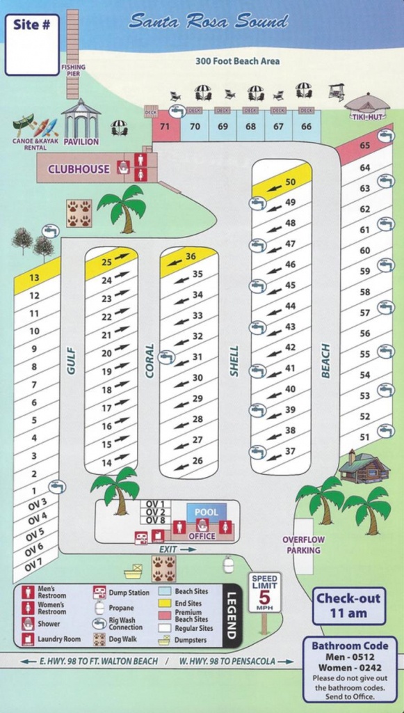 Emerald Beach Rv Park - Navarre Florida Map