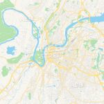 Empty Vector Map Of Chattanooga, Tennessee, Usa | Hebstreits Sketches   Printable Map Of Chattanooga