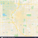 Empty Vector Map Of Denver, Colorado, Usa, Printable Road Map   Printable Road Map Of Colorado