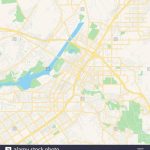 Empty Vector Map Of Riverside, California, Usa, Printable Road Map   Printable Map Of Riverside Ca