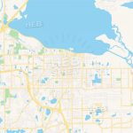 Empty Vector Map Of Sanford, Florida, Usa | Maps Vector Downloads   Sanford Florida Map