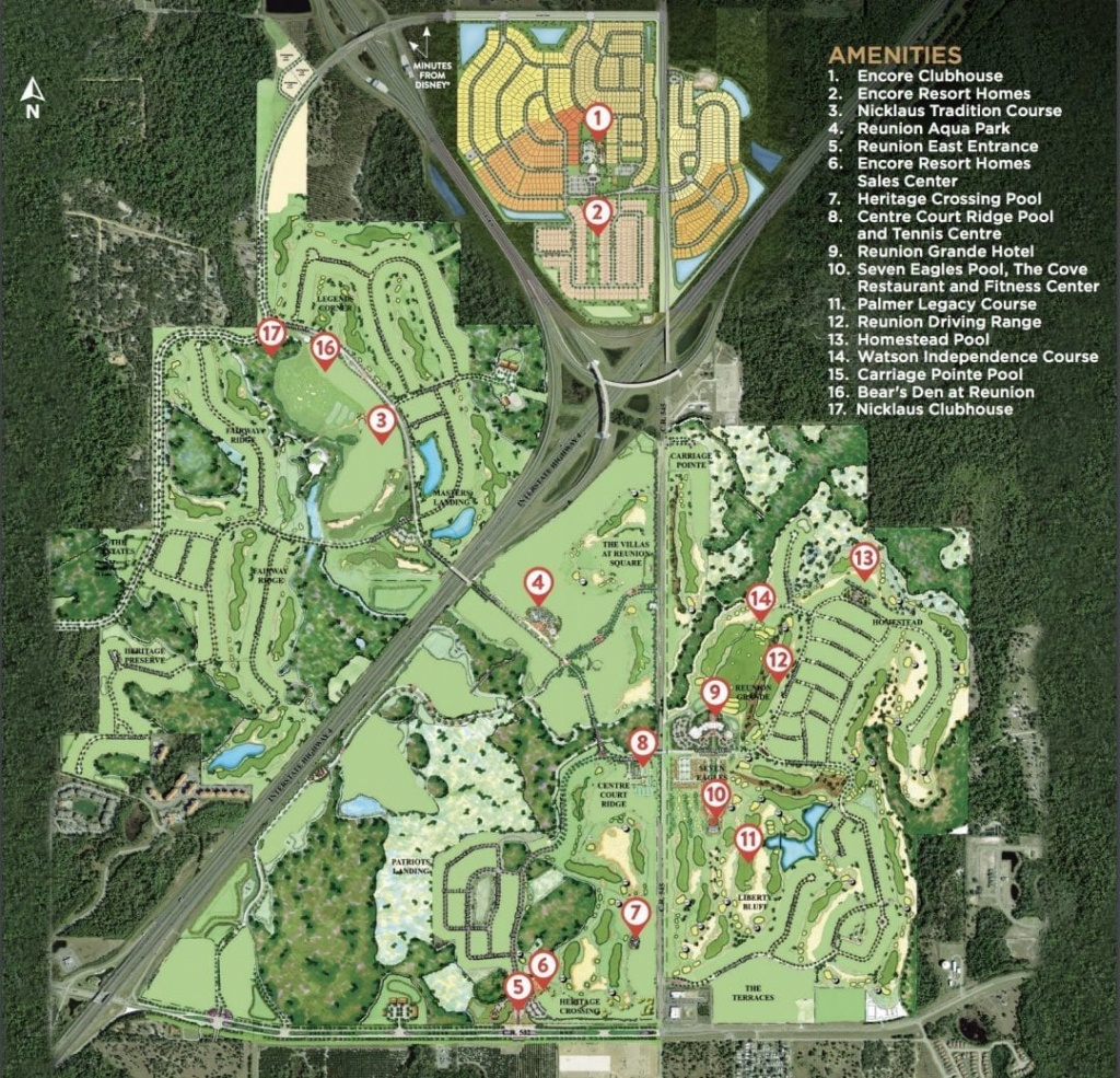 Encore Resort At Reunion - Mitchell Freitas - Map Of Reunion Resort Florida