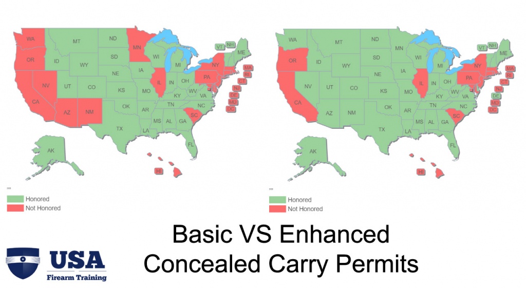 Enhanced Permits And Their Role In Concealed Carry Reciprocity - Texas Reciprocity Map 2017