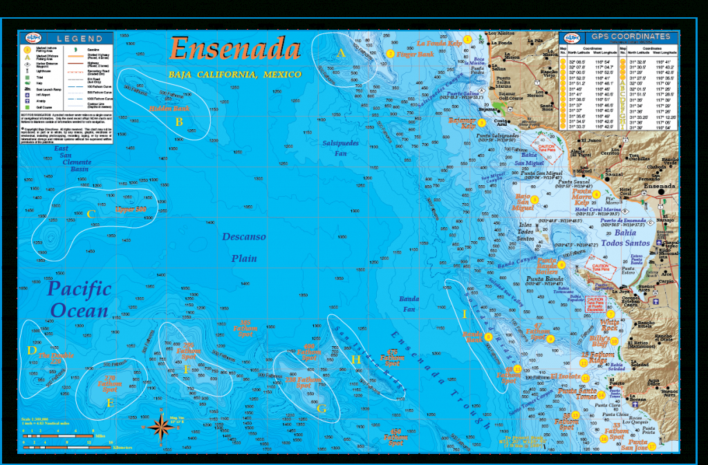 Ensenada - Baja Directions - California Ocean Fishing Map