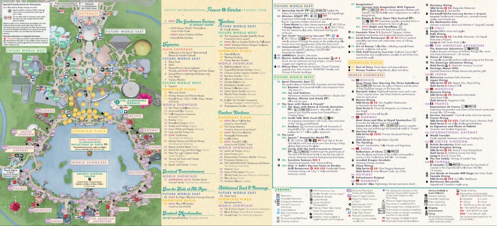 Epcot Flower &amp;amp; Garden Festival Map 2019 At Walt Disney World - Printable Epcot Map