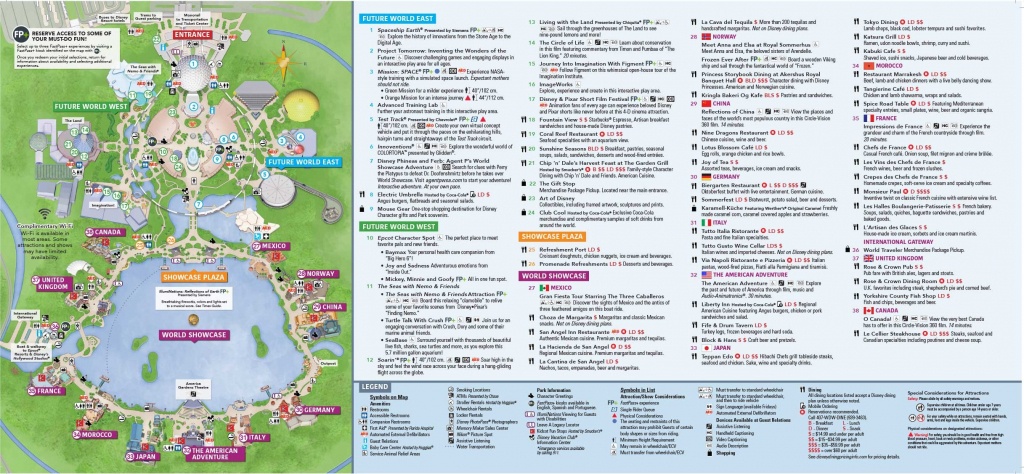 Epcot Map Walt Disney World Within Of Showcase 7 - World Wide Maps - Epcot Park Map Printable