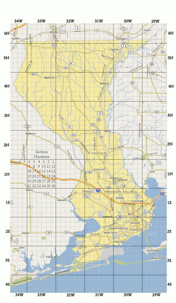 Escambia County Florida Geneology - Map Of Escambia County Florida