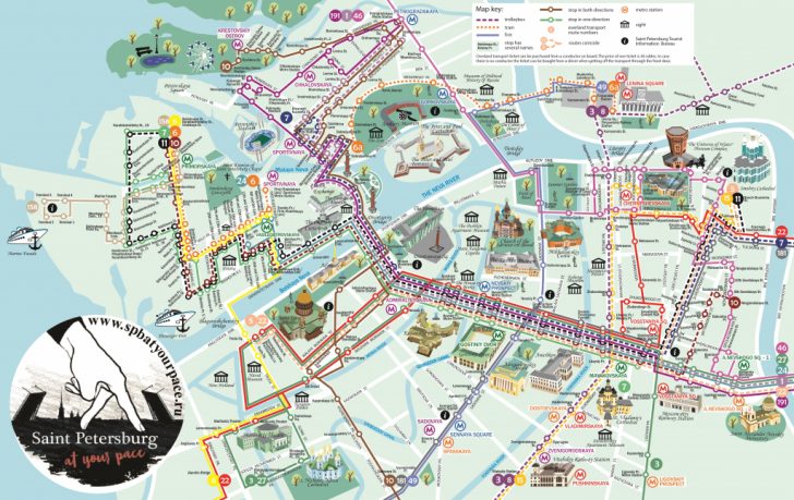 Printable Tourist Map Of St Petersburg Russia