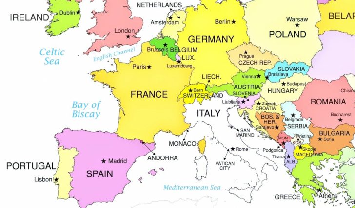 Printable Map Of Western Europe