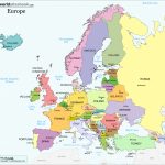 Europe Map Hd With Countries   Printable Map Of Europe With Capitals