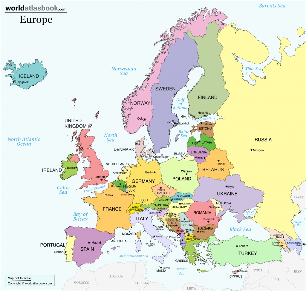 Europe Map Hd With Countries - Printable Map Of Europe With Capitals