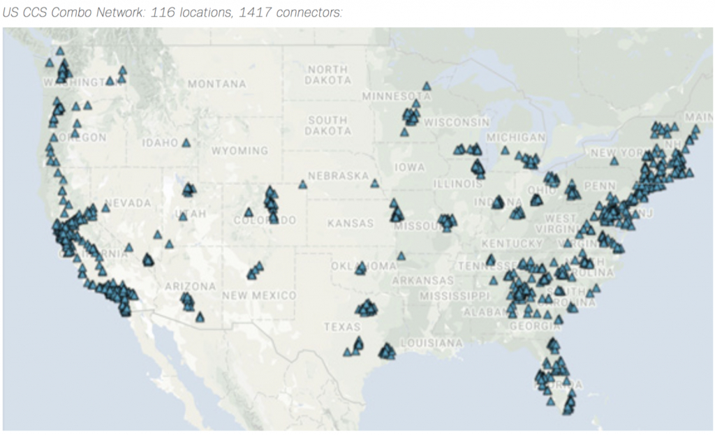 Evolution &amp;amp; Current State Of Public Ev Charging In Usa | Cleantechnica - Charging Stations In Texas Map
