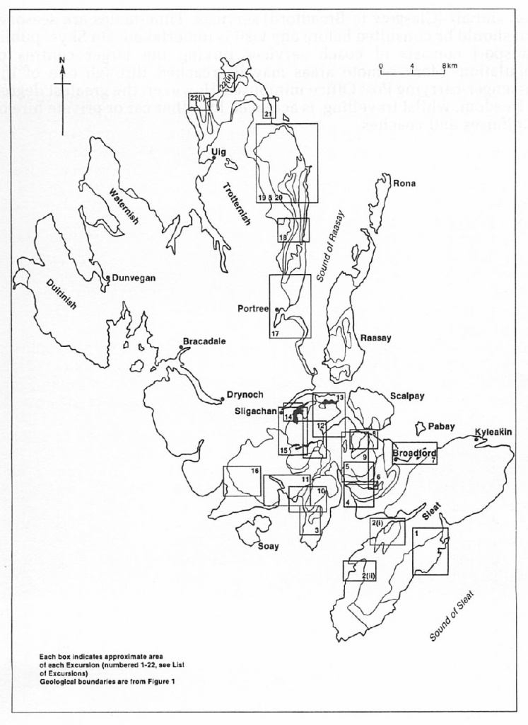 Excursions On The Isle Of Skye, An Introduction - Earthwise - Printable Map Skye