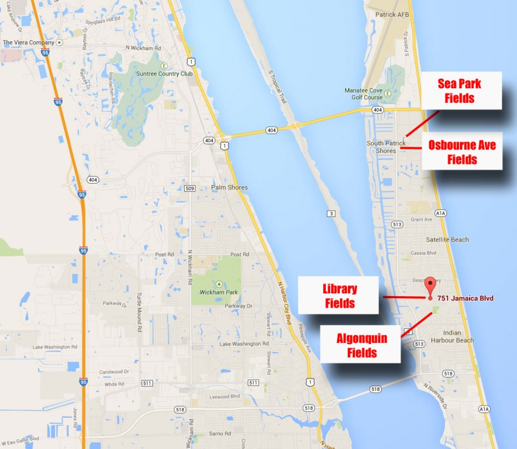 Facilities – Brevard Beachside Soccer Club - Indian Harbor Beach Florida Map