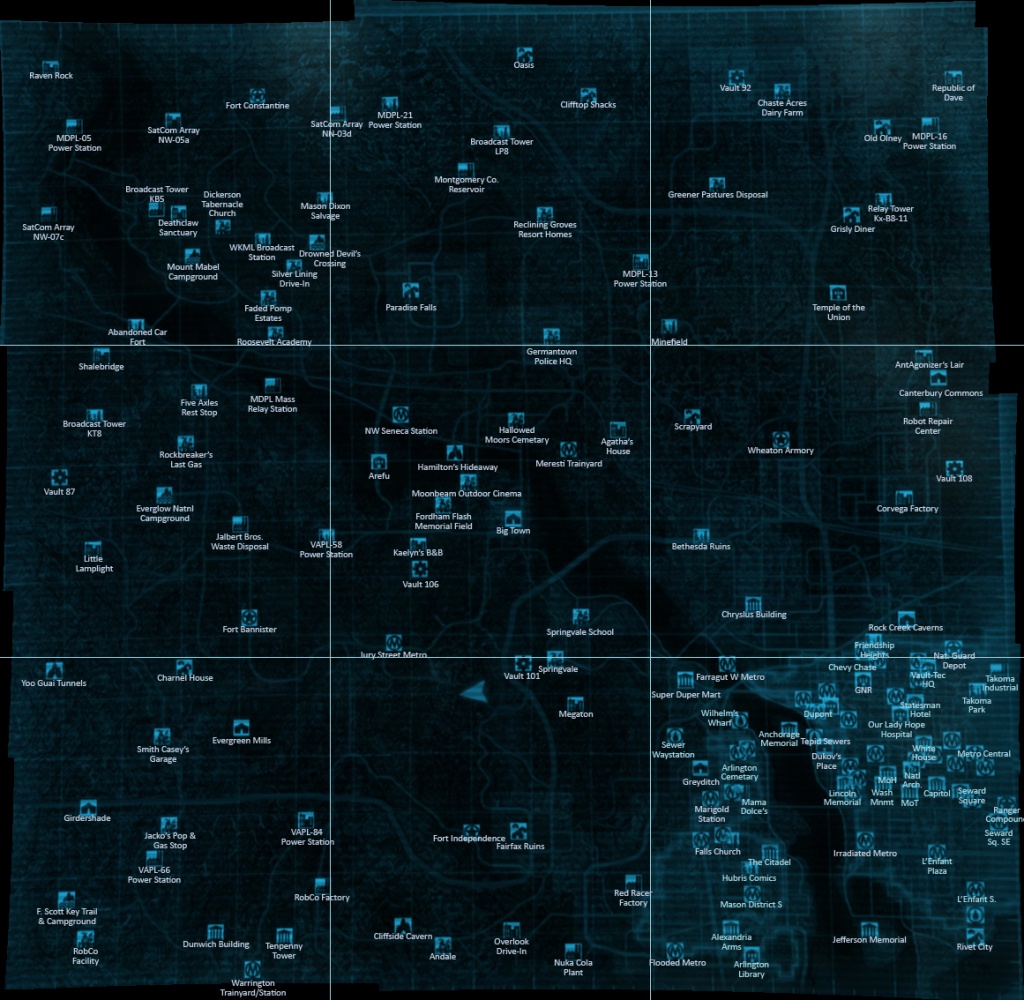 Fallout 3 Map Locations (89+ Images In Collection) Page 1 - Fallout 3 Printable Map