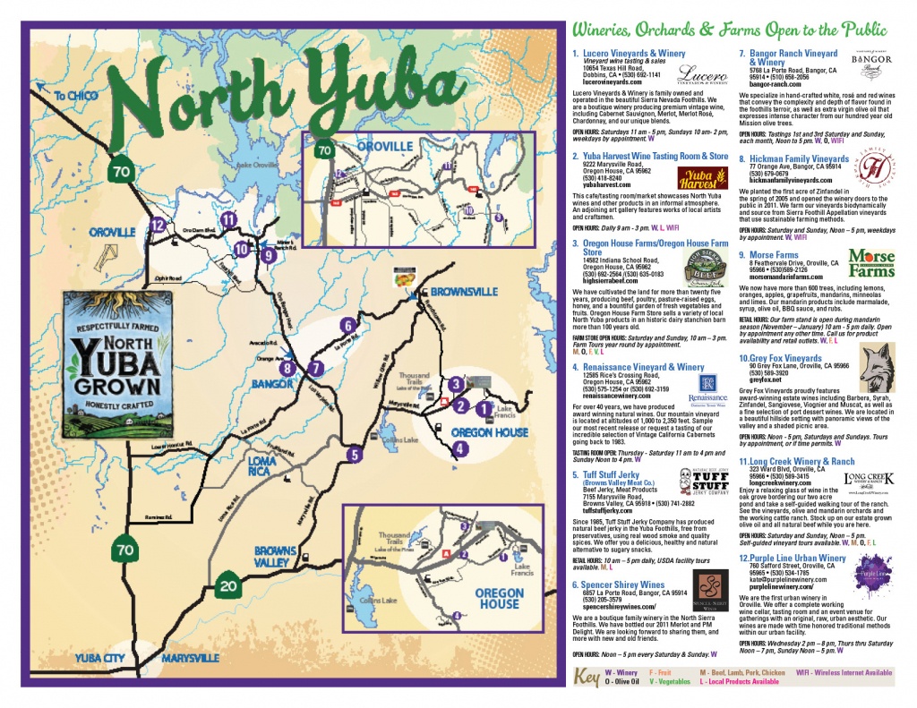 Farm Trail Map | North Yuba Grown - North Texas Wine Trail Map