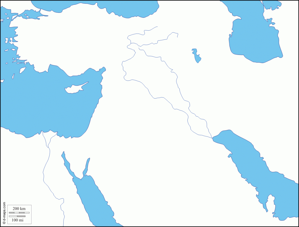 Fertile Crescent : Free Map, Free Blank Map, Free Outline Map, Free - Fertile Crescent Map Printable