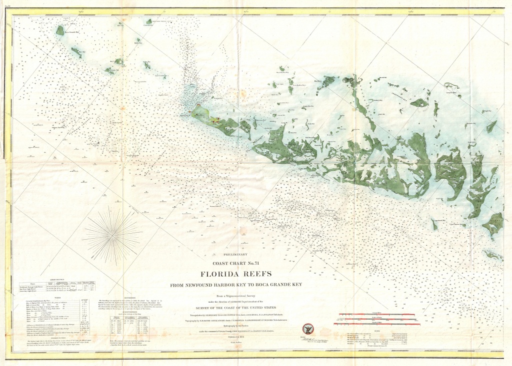 Fichier:1859 U.s. Coast Survey Map Or Nautical Chart Of The Florida - Florida Keys Marine Map