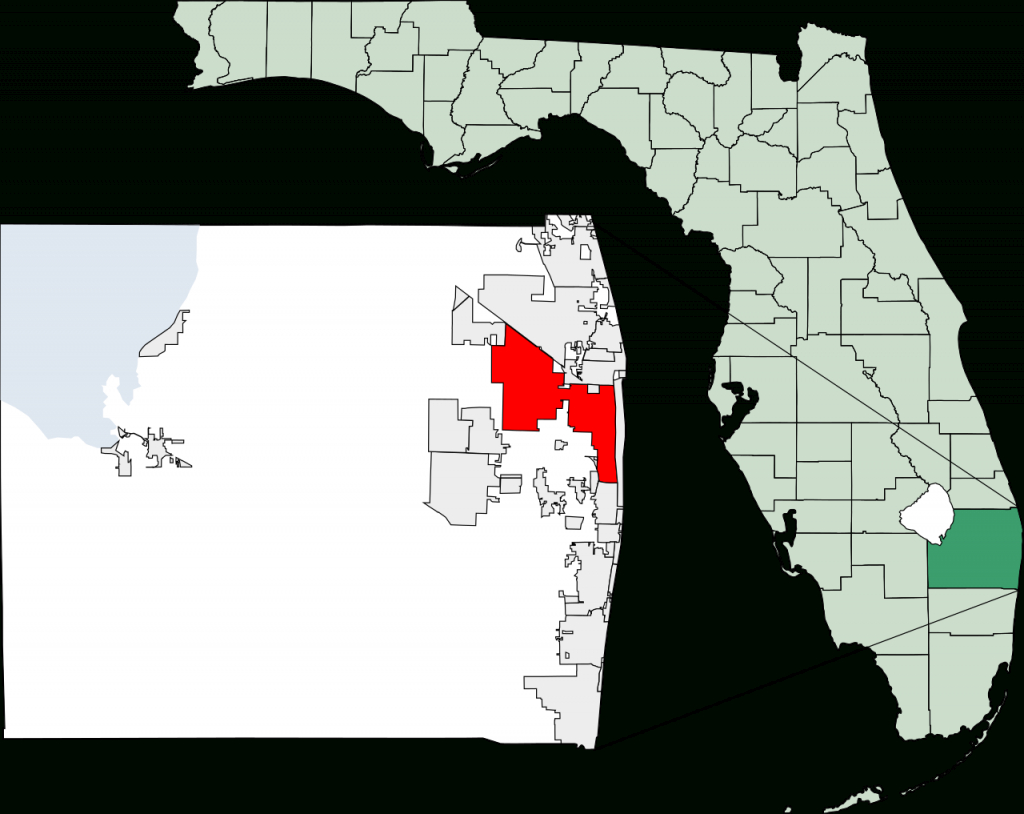 Fichier:map Of Florida Highlighting West Palm Beach.svg — Wikipédia - Palm Beach Florida Map