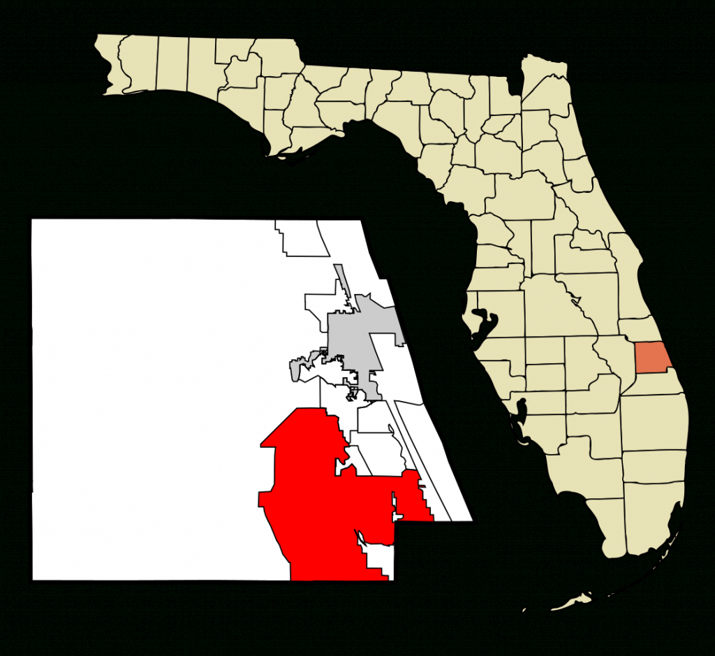 Fichier:st. Lucie County Florida Incorporated And Unincorporated - Map Of Florida With Port St Lucie