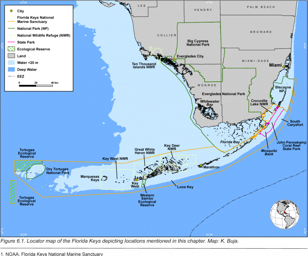 Figure 6.1 From The State Of Coral Reef Ecosystems Of The Florida - Florida Reef Map