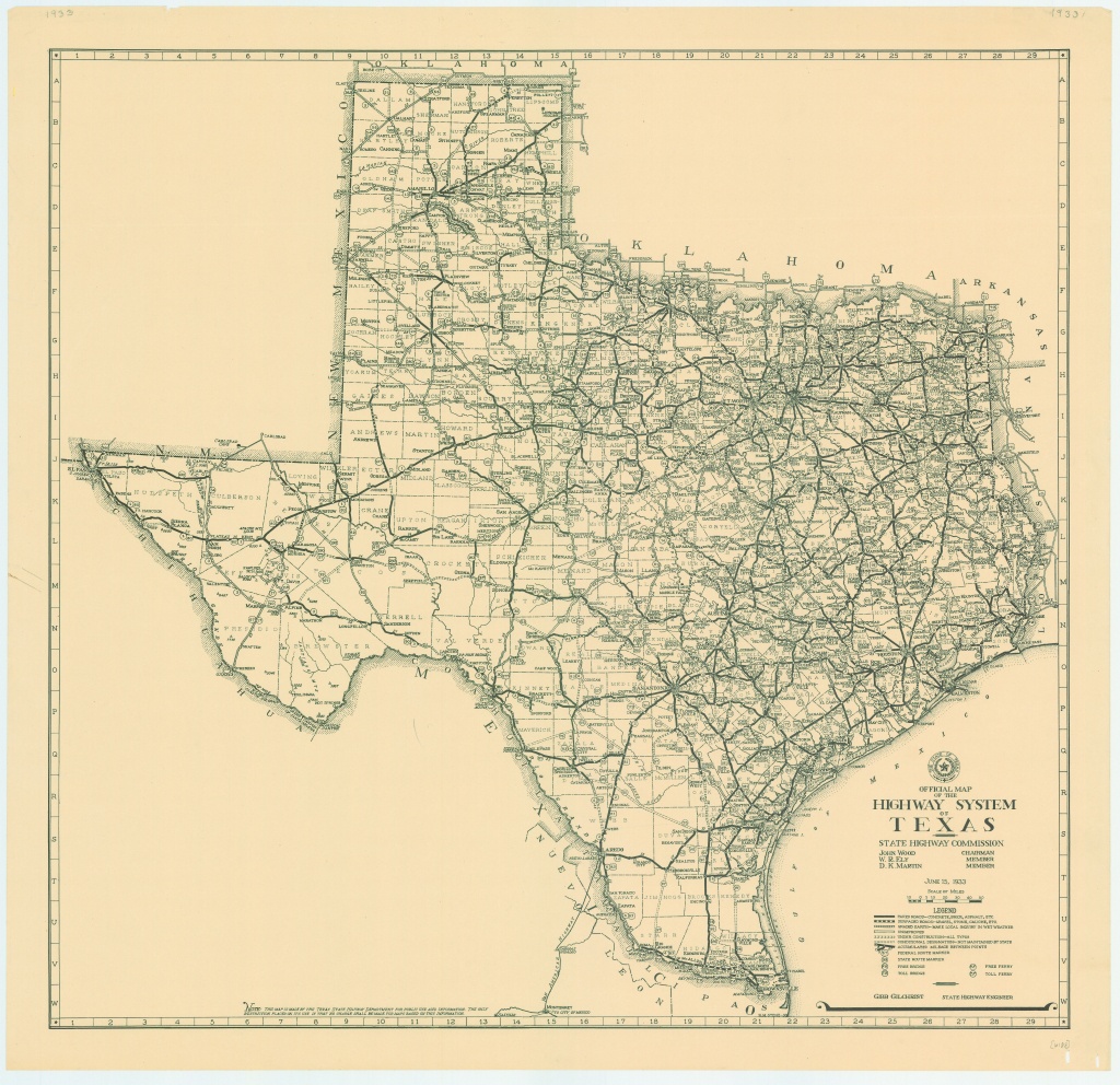 File:1933 Texas State Highway Map - Wikimedia Commons - Texas Road Map Free