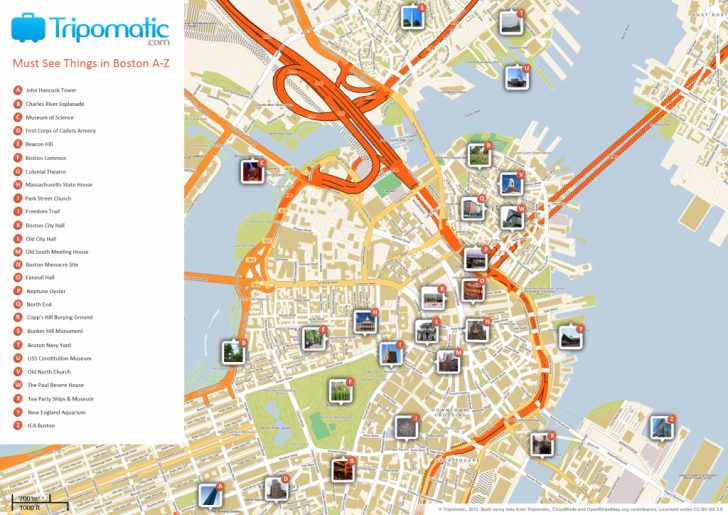 Boston City Map Printable