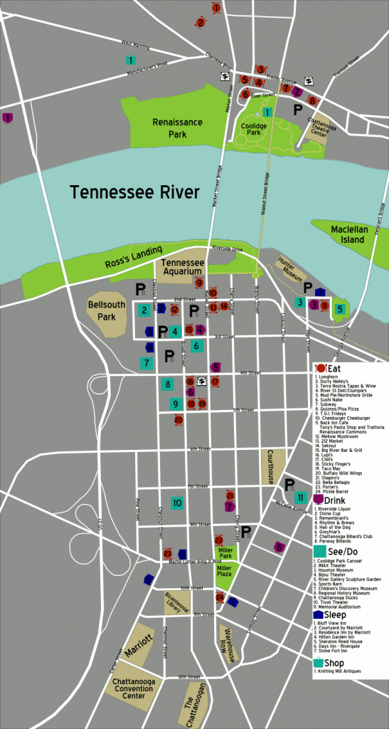 File:chattanooga Downtown Map - Wikimedia Commons - Printable Map Of Chattanooga