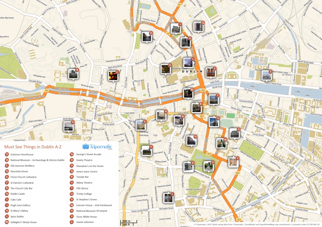 File:dublin Printable Tourist Attractions Map - Wikimedia Commons - Printable Street Maps