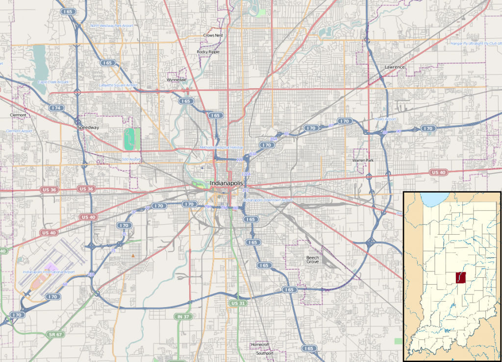 File:location Map Indianapolis - Wikipedia - Printable Map Of Indianapolis