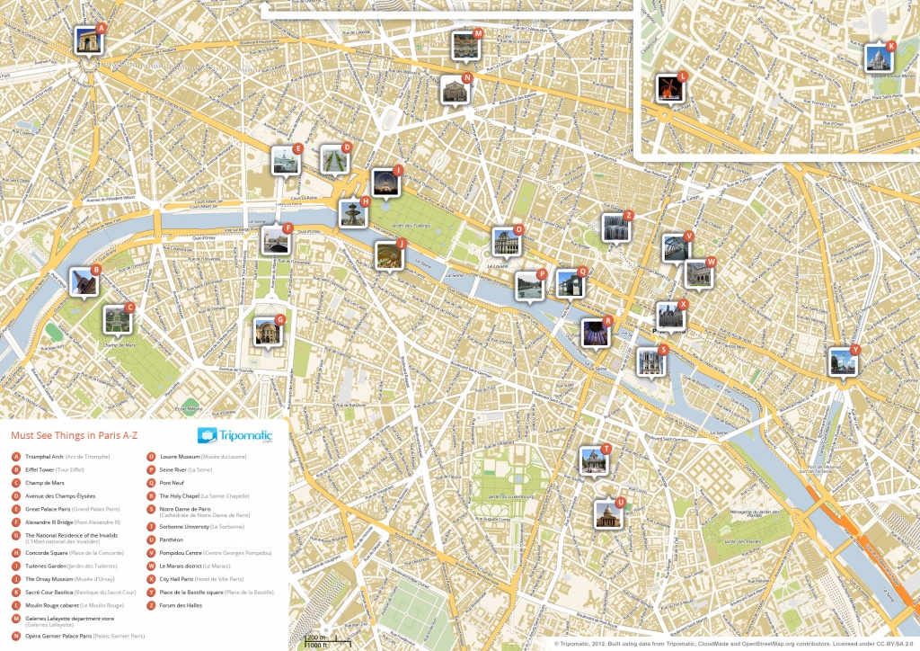 File:paris Printable Tourist Attractions Map - Wikimedia Commons - Printable Street Maps