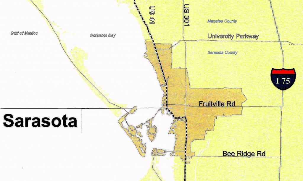 File:sarasota - City Colored Gold 2.0 - 83D40M - Map Of Tamiami - Show Sarasota Florida On A Map