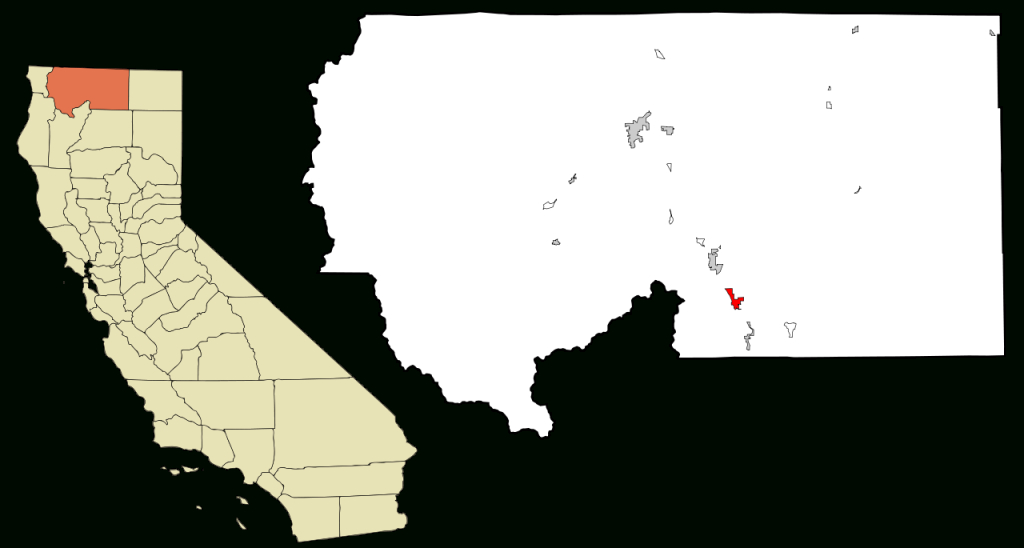 File:siskiyou County California Incorporated And Unincorporated - Mount Shasta California Map
