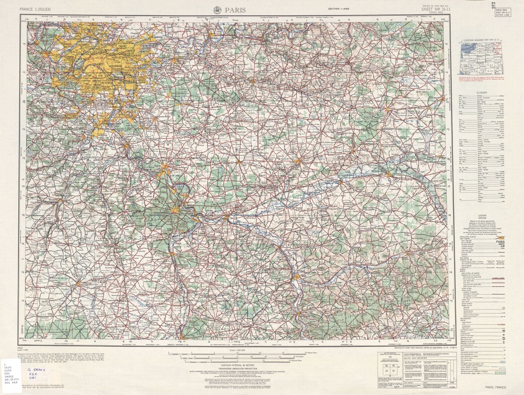 File:u.s. Army Map Service, Paris 1954 - The University Of Texas At - Paris Texas Map