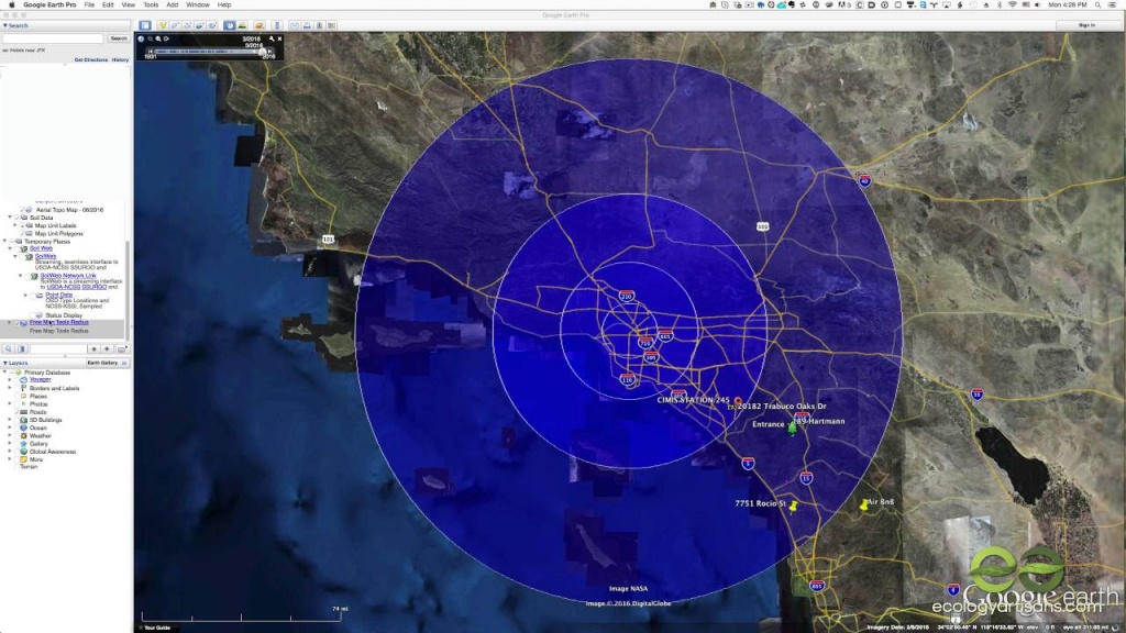 Find A Radius Around A Point On Google Maps - Youtube - Printable Radius Map