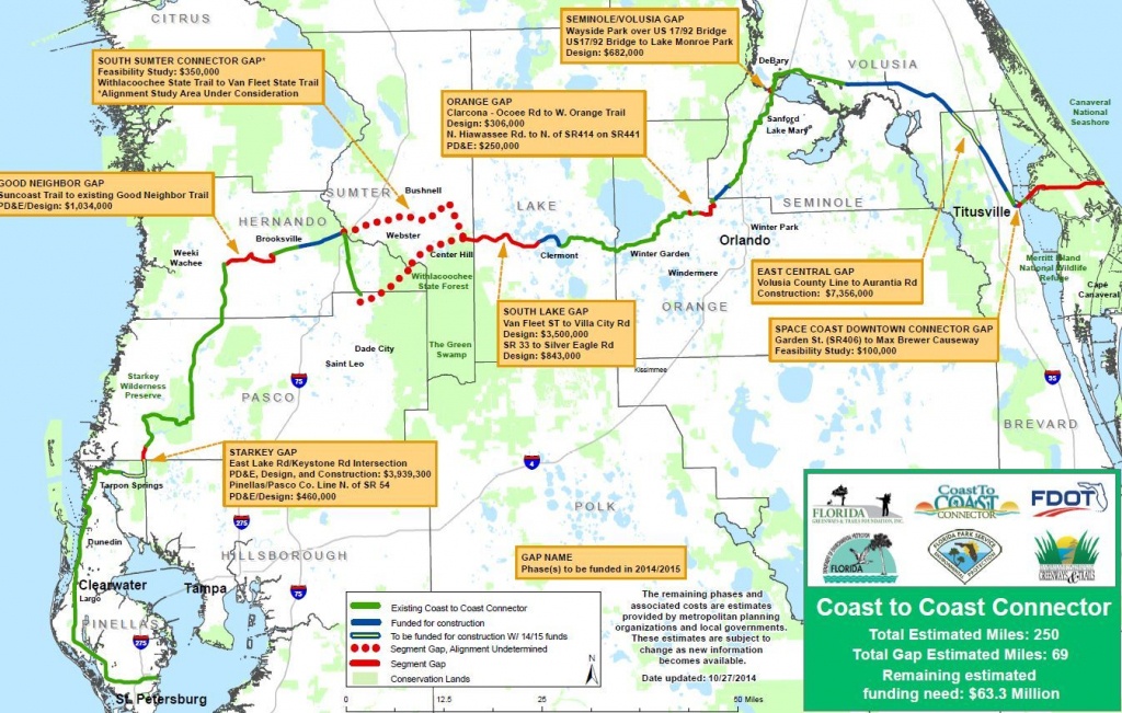 First Completed Segment Of Coast-To-Coast Trail Opens In Pinellas - Pinellas Trail Map Florida