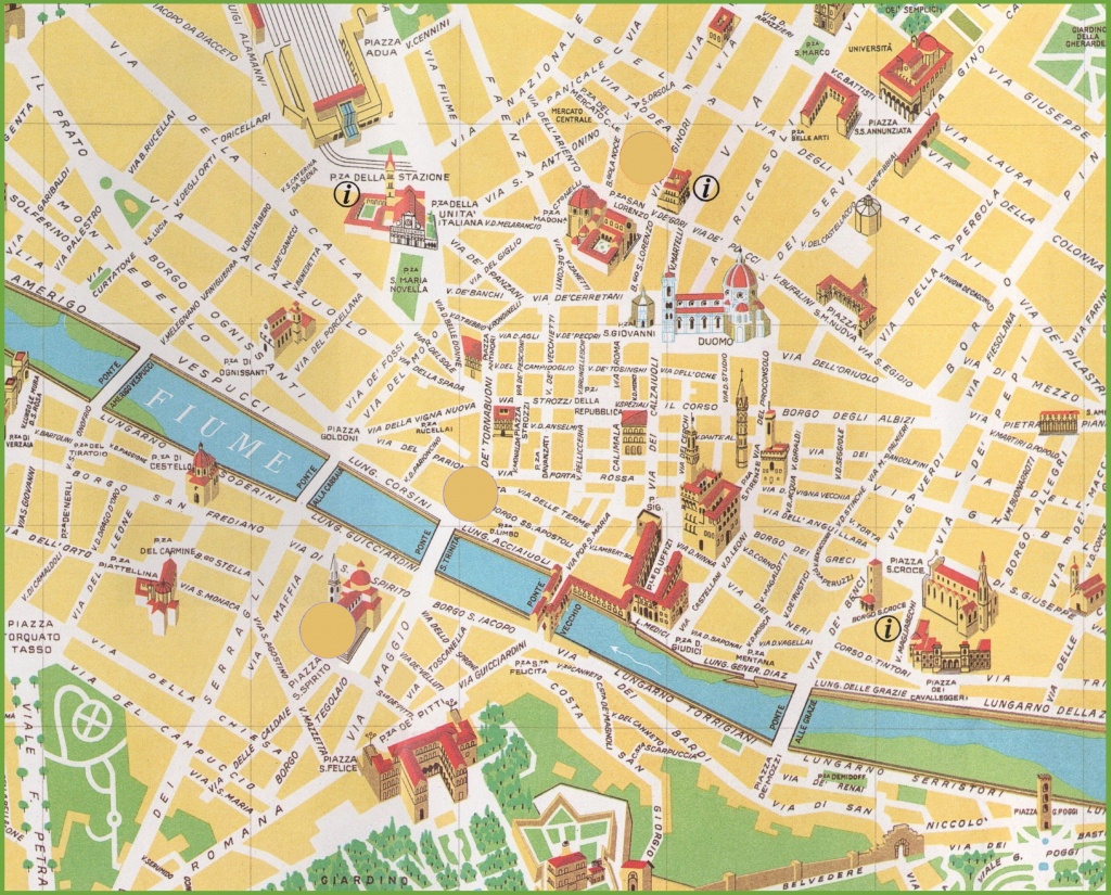 Florence City Centre Map - Printable Map Of Florence