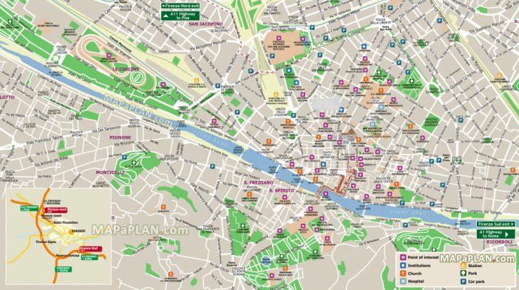 Printable Walking Map Of Florence