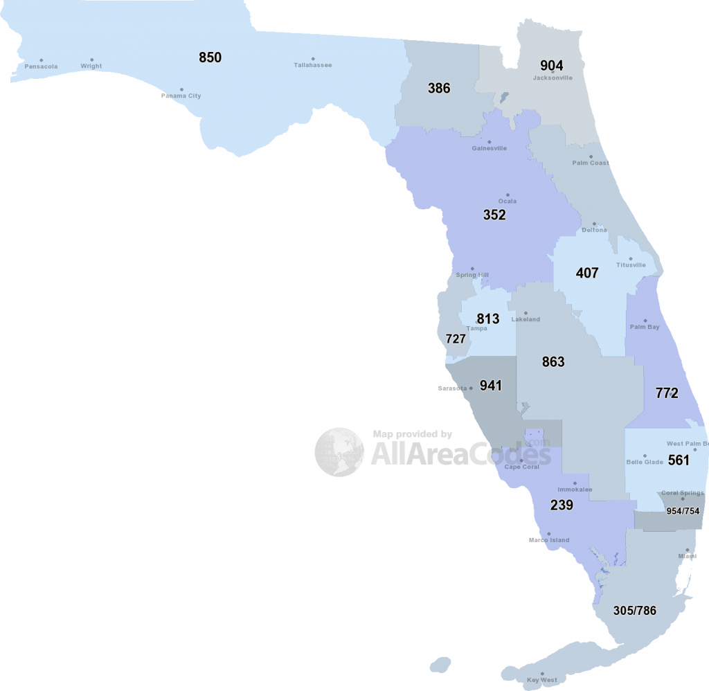 Florida Area Codes - Map, List, And Phone Lookup - Plant City Florida Map